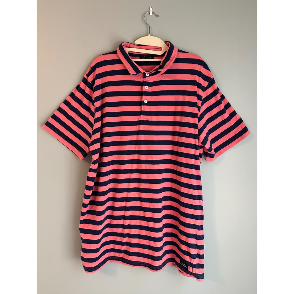 Simply Southern Navy/Pink striped polo size XXL